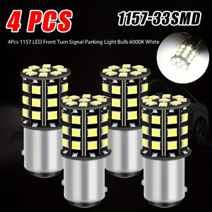 Planet Gates 4Pcs NEW 4PCS 1157 33 SMD White Car Led Brake Lights Turn Signal Lamp Tail Lamps Auto Parking Rear Reverse LED Bulbs