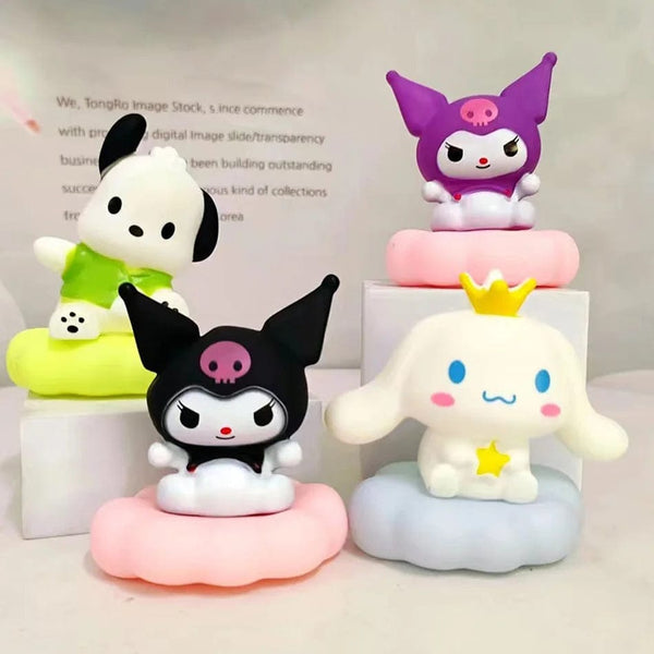 Planet Gates 4PCS New Japan Style Sanrios Night Light Enamel Cloud Cartoon Kuromi Cinnamoroll Pochacco Small Table Light Illuminating Decoration