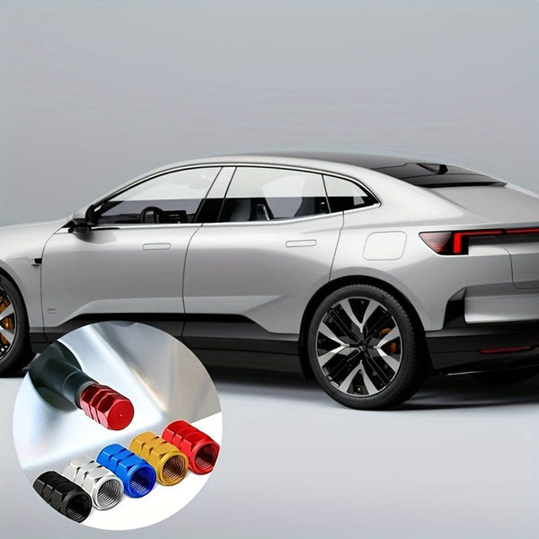 Planet Gates 4pcs Of Car Tire Valve Caps, Aluminum Alloy Car Wheels, Tire Valve Caps, Dust Proof Car Motorcycles, Trucks, Bicycles, Tire Valve Caps