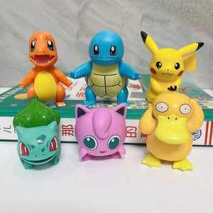 Planet Gates 4Pcs Pokemon Pikachu Anime Figure Toys PVC Cake Car Decoration Ornaments  Action Figure For Children Birthday Christmas Gifts