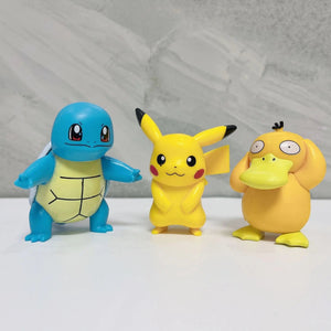 Planet Gates 4Pcs Pokemon Pikachu Anime Figure Toys PVC Cake Car Decoration Ornaments  Action Figure For Children Birthday Christmas Gifts
