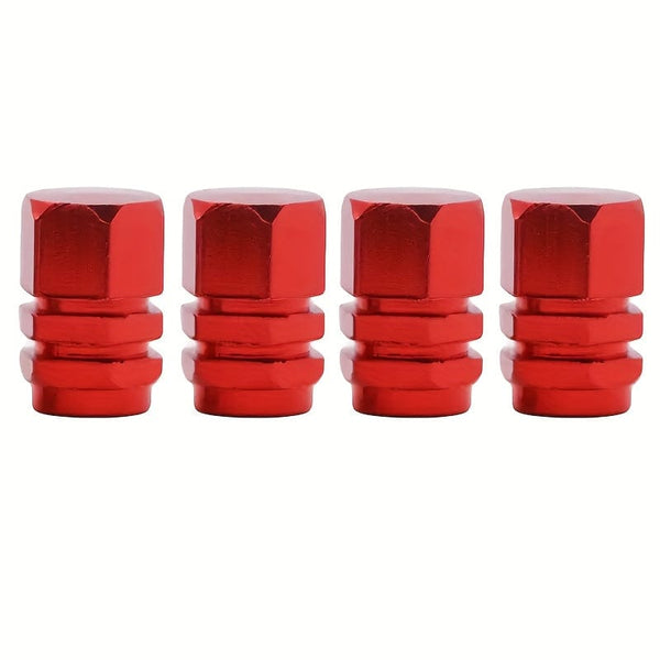 Planet Gates 4pcs / Red 4pcs Of Car Tire Valve Caps, Aluminum Alloy Car Wheels, Tire Valve Caps, Dust Proof Car Motorcycles, Trucks, Bicycles, Tire Valve Caps