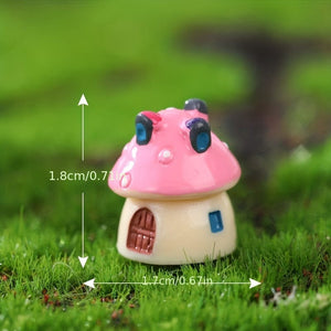 Planet Gates 4pcs/set 4pcs/set Mini Mushroom House Miniature Figurines For Micro Landscape Decorations Bonsai Castle Craft Garden Outdoor Status Patio Lawn Yard Kit Home DIY Accessories