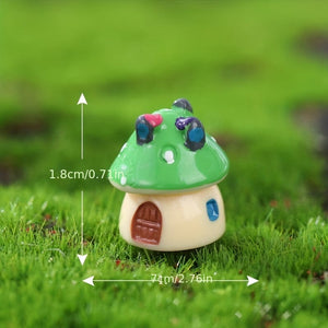 Planet Gates 4pcs/set 4pcs/set Mini Mushroom House Miniature Figurines For Micro Landscape Decorations Bonsai Castle Craft Garden Outdoor Status Patio Lawn Yard Kit Home DIY Accessories
