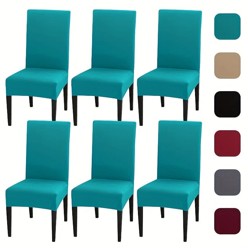 Planet Gates 4pcs Set/6pcs Set Milk Silk Elastic Home Kitchen Dining Chair Slipcover, Chair Cover, Furniture Protector For Wedding Office Living Room Hotel Home Decor