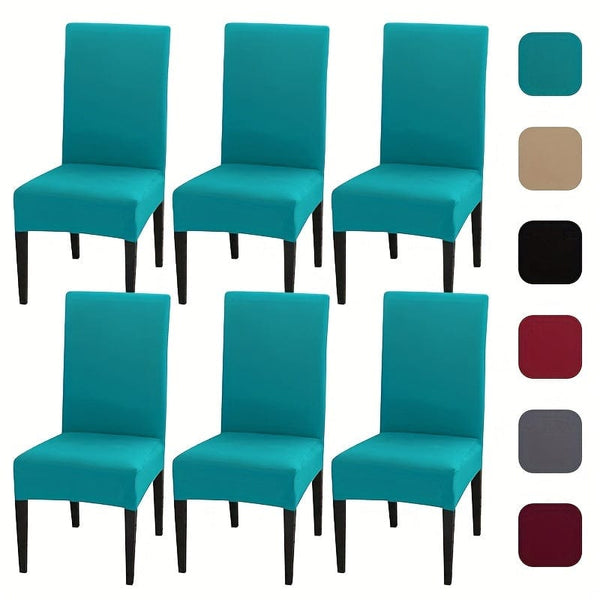 Planet Gates 4pcs Set/6pcs Set Milk Silk Elastic Home Kitchen Dining Chair Slipcover, Chair Cover, Furniture Protector For Wedding Office Living Room Hotel Home Decor