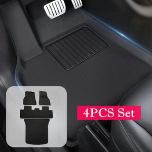 Planet Gates 4PCS Set For Tesla Model Y 2020-2024 5-Seater RHD LHD Floor Mats XPE Fully Anti-Slip All-Weather Trunk Mats for Model Y Car Floor Liners