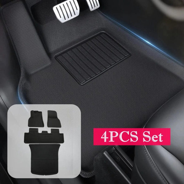 Planet Gates 4PCS Set For Tesla Model Y 2020-2024 5-Seater RHD LHD Floor Mats XPE Fully Anti-Slip All-Weather Trunk Mats for Model Y Car Floor Liners