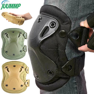 Planet Gates 4Pcs/Set Military Tactical Multicam Knee & Elbow Pads,Adjustable Skate Protective Pad Army Combat Airsoft Hunting Safety Gear