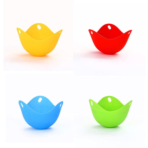 Planet Gates 4pcs Set of 4 Non-Stick Silicone Egg Poachers for Microwave, Air Fryer, Stovetop - BPA-Free Kitchen Gadgets for Perfectly Poached Eggs