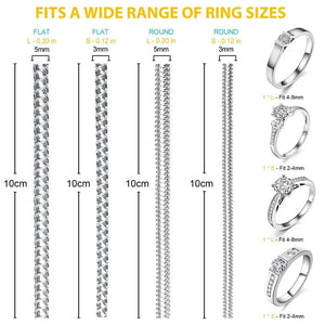 Planet Gates 4pcs/Set Ring Size Reducer Tools Spiral Spring Based Rings Adjust Invisible Transparent Tightener Resizing Tool Jewelry Guard