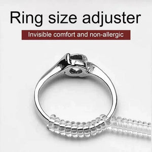 Planet Gates 4pcs/Set Ring Size Reducer Tools Spiral Spring Based Rings Adjust Invisible Transparent Tightener Resizing Tool Jewelry Guard
