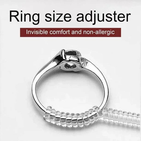 Planet Gates 4pcs/Set Ring Size Reducer Tools Spiral Spring Based Rings Adjust Invisible Transparent Tightener Resizing Tool Jewelry Guard