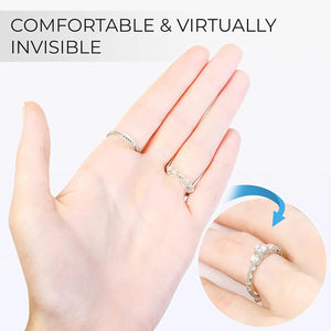 Planet Gates 4pcs/Set Ring Size Reducer Tools Spiral Spring Based Rings Adjust Invisible Transparent Tightener Resizing Tool Jewelry Guard