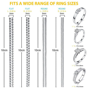 Planet Gates 4pcs/Set Ring Size Reducer Tools Spiral Spring Based Rings Adjust Invisible Transparent Tightener Resizing Tool Jewelry Guard