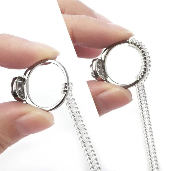Planet Gates 4pcs/Set Ring Size Reducer Tools Spiral Spring Based Rings Adjust Invisible Transparent Tightener Resizing Tool Jewelry Guard