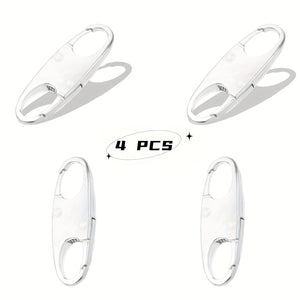Planet Gates 4pcs Silvery 4PCS Double Small Carabiner Clips, S-shaped Carabiner, Keychain, Small Alloy Snap Hook Zipper Clip For Fishing/Camping/Outdoor, Zipper Lock, Zipper Pull Replacement, Connectors Zipper Clips, Theft Deterrent