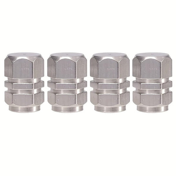 Planet Gates 4pcs / Silvery 4pcs Of Car Tire Valve Caps, Aluminum Alloy Car Wheels, Tire Valve Caps, Dust Proof Car Motorcycles, Trucks, Bicycles, Tire Valve Caps