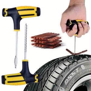 Planet Gates 4pcs Small Tire Repair Tool Set For Car, Tire Motorcycle Quick Tire Repair Tape Repair Tool