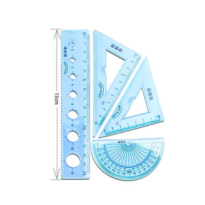 Planet Gates 4Pcs Soft Ruler Set Can Bend Ruler Creative Measure Tool Child Student Geometry Maths Drawing Stationery School Office Supplies