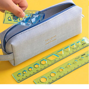 Planet Gates 4Pcs Soft Ruler Set Can Bend Ruler Creative Measure Tool Child Student Geometry Maths Drawing Stationery School Office Supplies