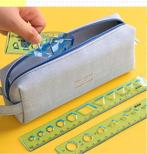 Planet Gates 4Pcs Soft Ruler Set Can Bend Ruler Creative Measure Tool Child Student Geometry Maths Drawing Stationery School Office Supplies