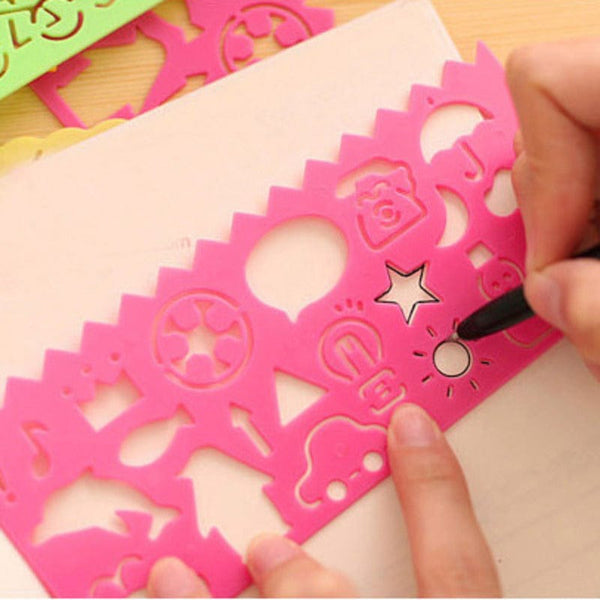 Planet Gates 4PCS Template 4PCS Kids Drawing Toys Painting Template Board Plastic Ruler Art Craft Juguetes Learning Draw Educational Toys For Children Gift