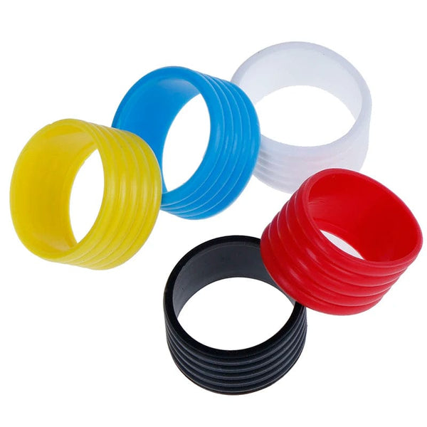 Planet Gates 4pcs Tennis Racket Rubber Ring Grip Stretchable Stretchy Handle  Shockproof Absorber Anti-vibration Silicone Sports Accessories