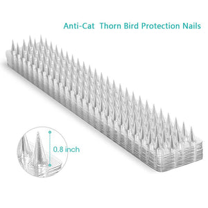 Planet Gates 4pcs, Transparent Plastic Anti-Cat Thorn Bird Protection Nails Suitable For Indoor And Outdoor Use To Keep Pigeons And Squirrels Away