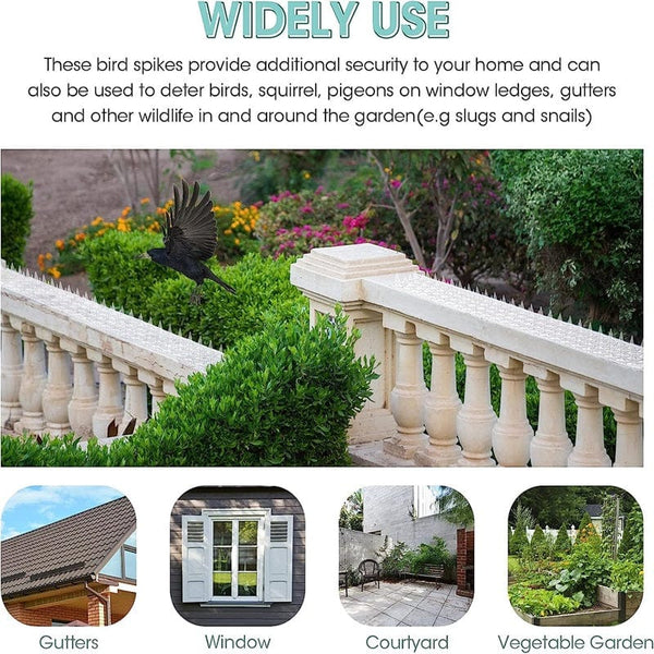 Planet Gates 4pcs, Transparent Plastic Anti-Cat Thorn Bird Protection Nails Suitable For Indoor And Outdoor Use To Keep Pigeons And Squirrels Away