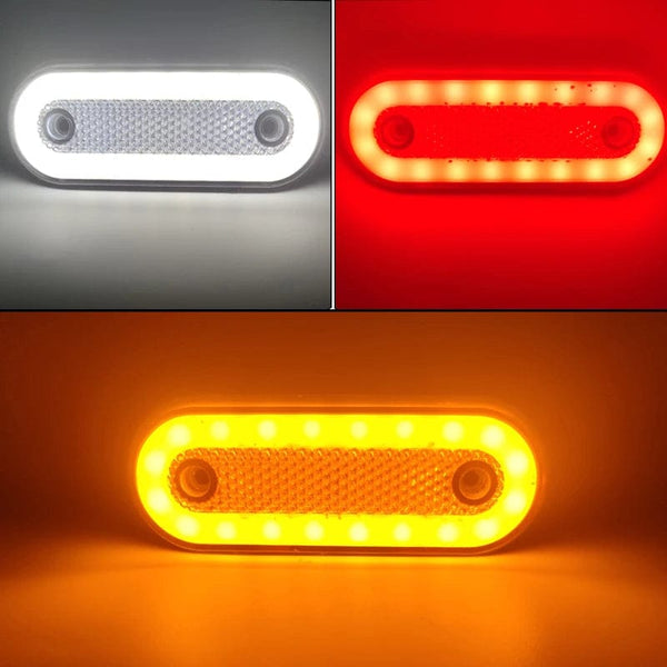 Planet Gates 4PCS Yellow  B / CHINA 4x Truck Side Marker Light LED Clearance Lamp For Caravan Trailer Tractor Lorry Warning Tail Light Car External Lamp 12V 24V