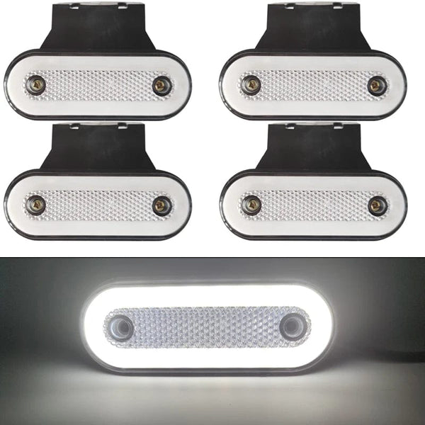 Planet Gates 4PCS Yellow  B / CHINA 4x Truck Side Marker Light LED Clearance Lamp For Caravan Trailer Tractor Lorry Warning Tail Light Car External Lamp 12V 24V