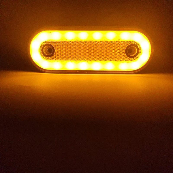 Planet Gates 4PCS Yellow  B / CHINA 4x Truck Side Marker Light LED Clearance Lamp For Caravan Trailer Tractor Lorry Warning Tail Light Car External Lamp 12V 24V