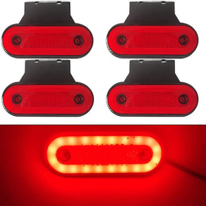 Planet Gates 4PCS Yellow  B / CHINA 4x Truck Side Marker Light LED Clearance Lamp For Caravan Trailer Tractor Lorry Warning Tail Light Car External Lamp 12V 24V