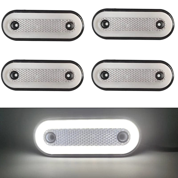 Planet Gates 4PCS Yellow  B / CHINA 4x Truck Side Marker Light LED Clearance Lamp For Caravan Trailer Tractor Lorry Warning Tail Light Car External Lamp 12V 24V