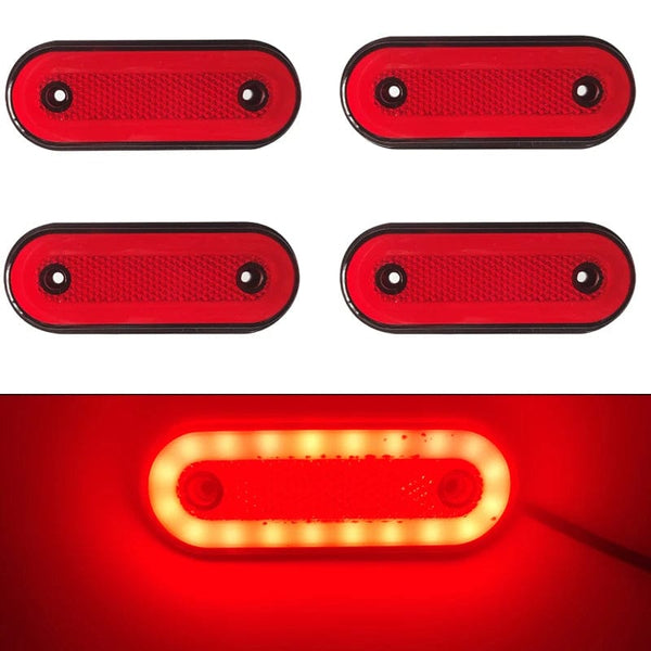Planet Gates 4PCS Yellow  B / CHINA 4x Truck Side Marker Light LED Clearance Lamp For Caravan Trailer Tractor Lorry Warning Tail Light Car External Lamp 12V 24V