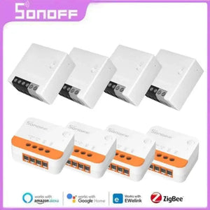 Planet Gates 4PCS ZBMINI / CHINA SONOFF ZBMINI-L2/ ZBMINI Zigbee DIY Smart Switch Module No Neutral Wire Required 2 Way Control Home Automation For Alexa eWelink