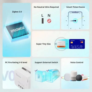 Planet Gates 4PCS ZBMINI / CHINA SONOFF ZBMINI-L2/ ZBMINI Zigbee DIY Smart Switch Module No Neutral Wire Required 2 Way Control Home Automation For Alexa eWelink