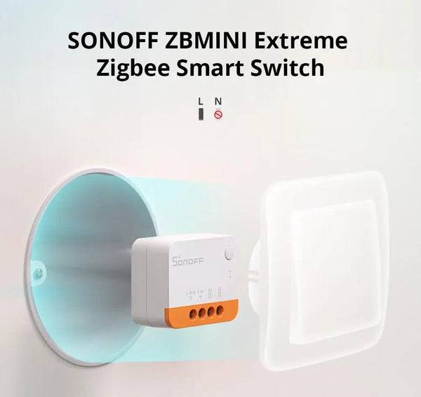 Planet Gates 4PCS ZBMINI / CHINA SONOFF ZBMINI-L2/ ZBMINI Zigbee DIY Smart Switch Module No Neutral Wire Required 2 Way Control Home Automation For Alexa eWelink