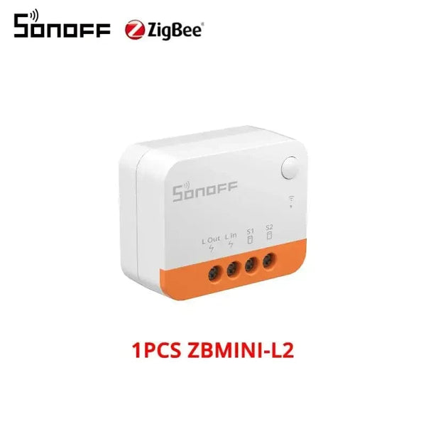 Planet Gates 4PCS ZBMINI / CHINA SONOFF ZBMINI-L2/ ZBMINI Zigbee DIY Smart Switch Module No Neutral Wire Required 2 Way Control Home Automation For Alexa eWelink
