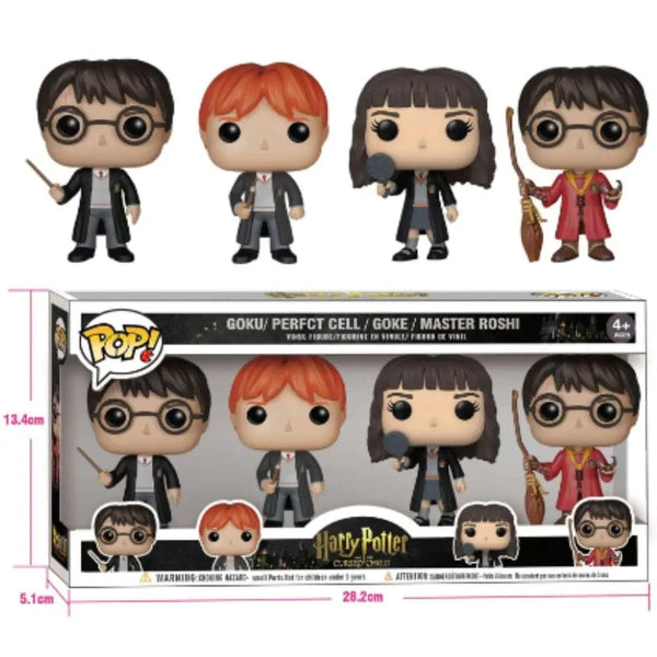 Planet Gates 4pcsFigure HarridPotter Ron Hermione Snape Dobby Luna Lord Voldemort Soul Eating Vinyl Action Figure Collection Model Toys Gifts