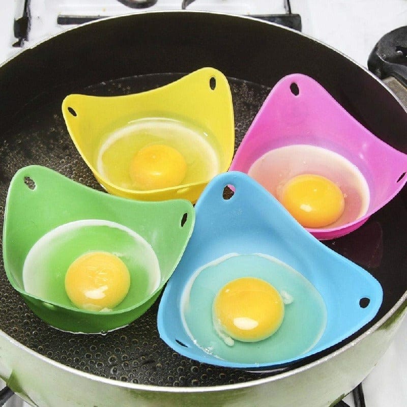 Planet Gates 4pcsRandom Color 4pcs Silicone Egg Poacher Mold, Ice Cream Pudding Soap Cake Mold, Egg Steaming Mold, For Home Kitchen Restaurant, Kitchen Gadgets, Kitchen Accessories