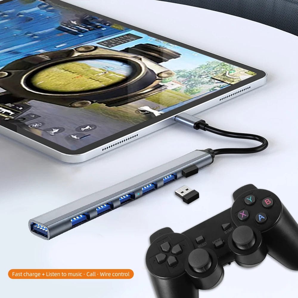 Planet Gates 4Port Type C Silver / CHINA USB HUB USB 3.0 HUB USB 2.0 HUB USB C HUB Type C HUB Multi Splitter High Speed 5Gbps For PC Computer Multiport USB A HUB Port