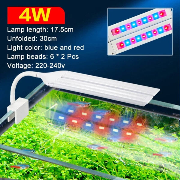 Planet Gates 4w blue red / CHINA Super Bright Clip Lamp LED Aquarium Light for Aquatic Plant Grow Fish Tank Full Spectrum Timing Lamp 220-240V 30~70CM 4W 8W 13W