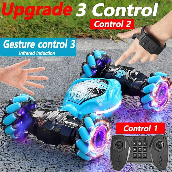 Planet Gates 4WD 1:16 Stunt RC Car with LED Light GestureInfrared Induction Twist Climbing Radio Controlled Car Childrens Day Toy for Boy