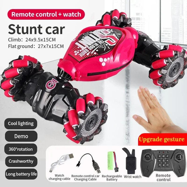 Planet Gates 4WD 1:16 Stunt RC Car with LED Light GestureInfrared Induction Twist Climbing Radio Controlled Car Childrens Day Toy for Boy