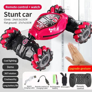 Planet Gates 4WD 1:16 Stunt RC Car with LED Light GestureInfrared Induction Twist Climbing Radio Controlled Car Childrens Day Toy for Boy