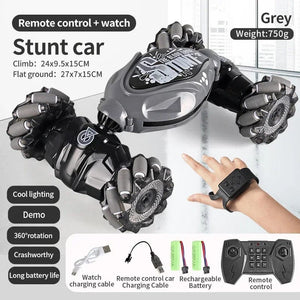 Planet Gates 4WD 1:16 Stunt RC Car with LED Light GestureInfrared Induction Twist Climbing Radio Controlled Car Childrens Day Toy for Boy