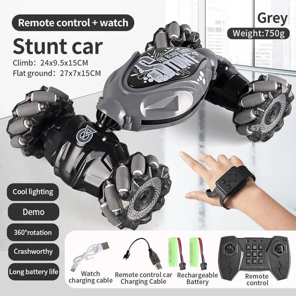 Planet Gates 4WD 1:16 Stunt RC Car with LED Light GestureInfrared Induction Twist Climbing Radio Controlled Car Childrens Day Toy for Boy