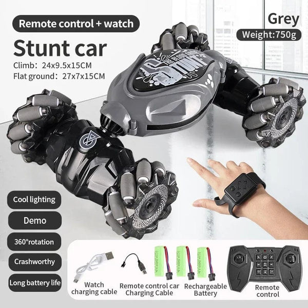 Planet Gates 4WD 1:16 Stunt RC Car with LED Light GestureInfrared Induction Twist Climbing Radio Controlled Car Childrens Day Toy for Boy